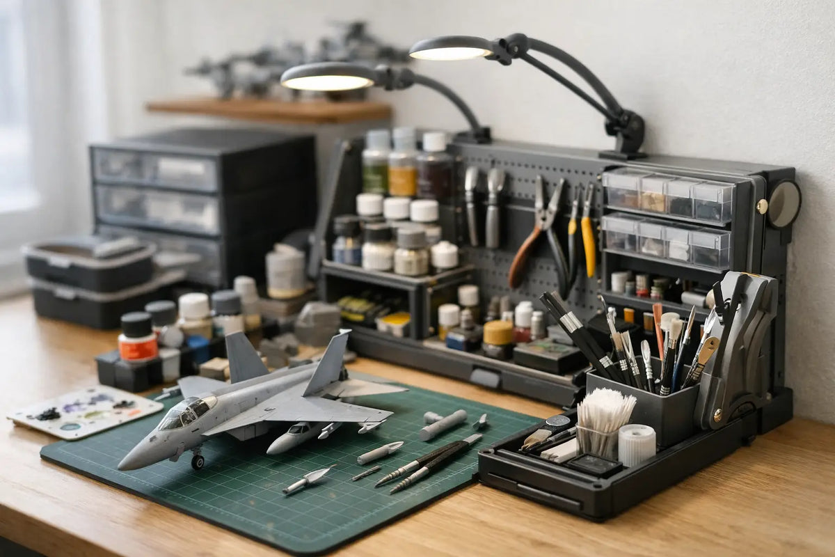 Scale Model Workspace Ideas That Save Bench Space