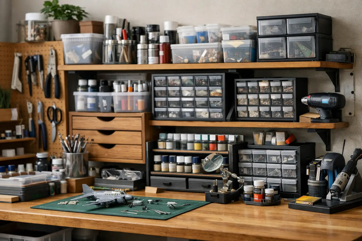 Hobby Bench Storage Solutions That Earn Their Space