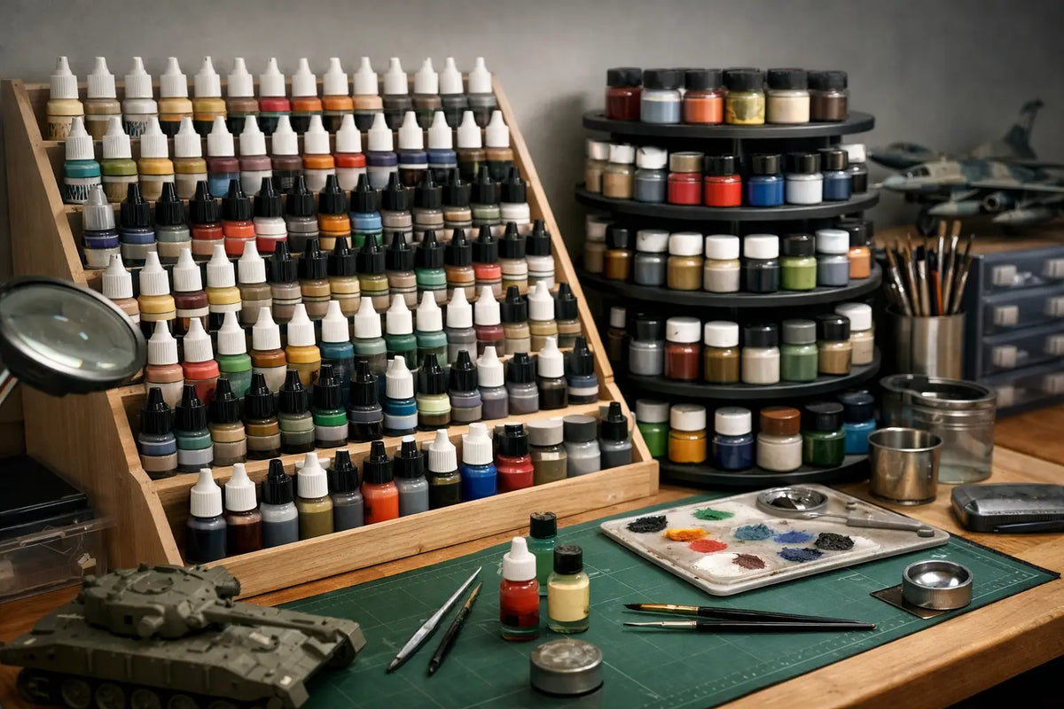 Model Paint Storage That Works at the Bench