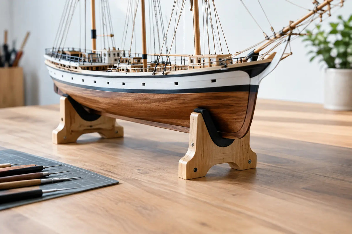 Ship Model Supports for Safer Bench Work