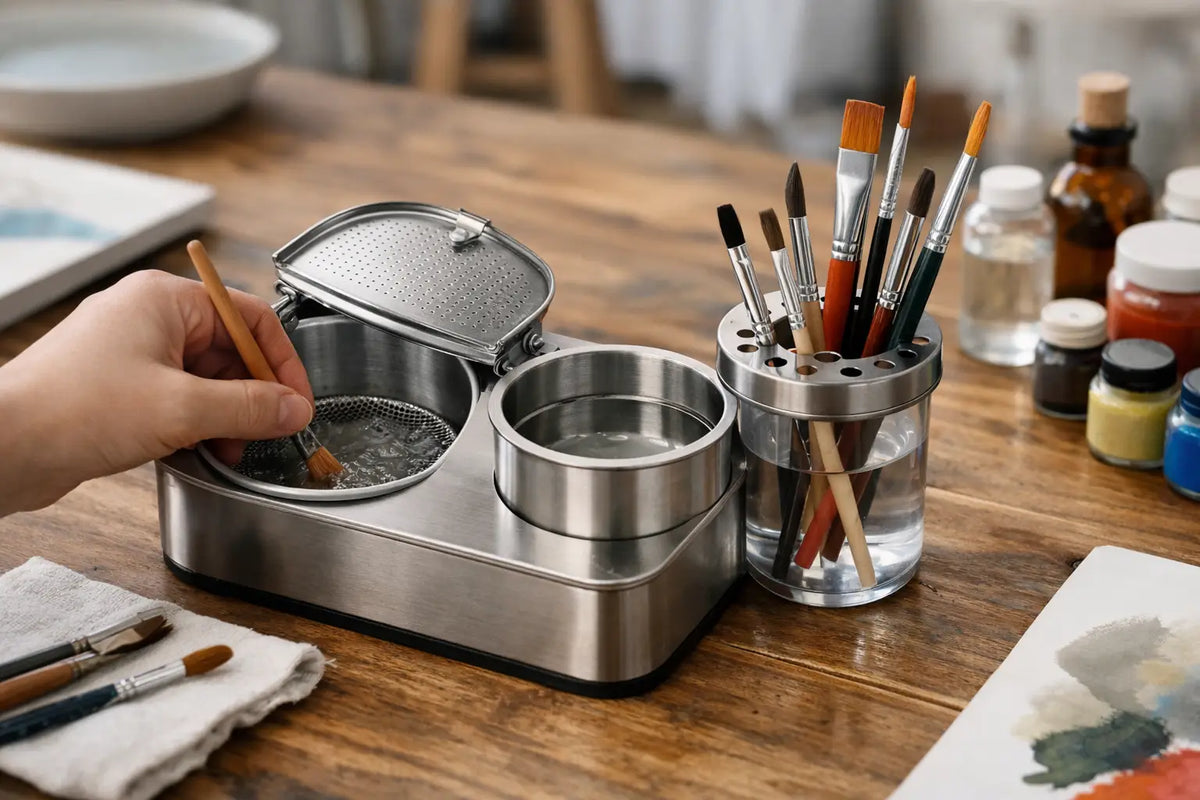 Brush Wash Station Review for a Cleaner Bench