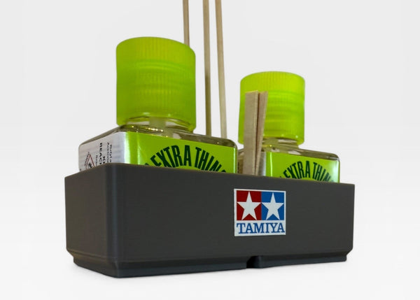 Pro Tamiya Cement Glue Holder + FREE 200x250 Base - 4 Sizes and 3 colours