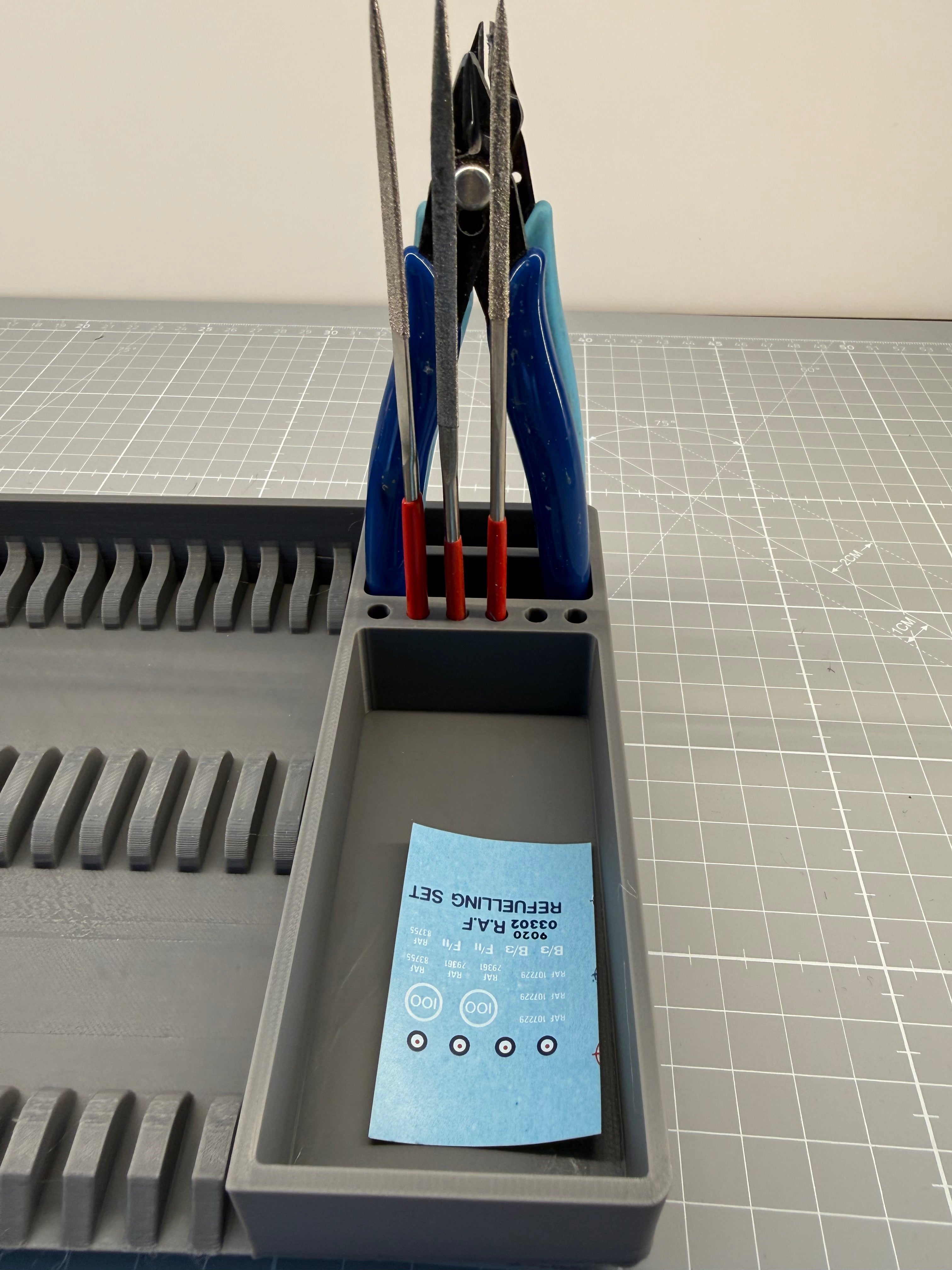 Sprue, Parts & Decal Station | Modular Workbench Organiser with Free Base