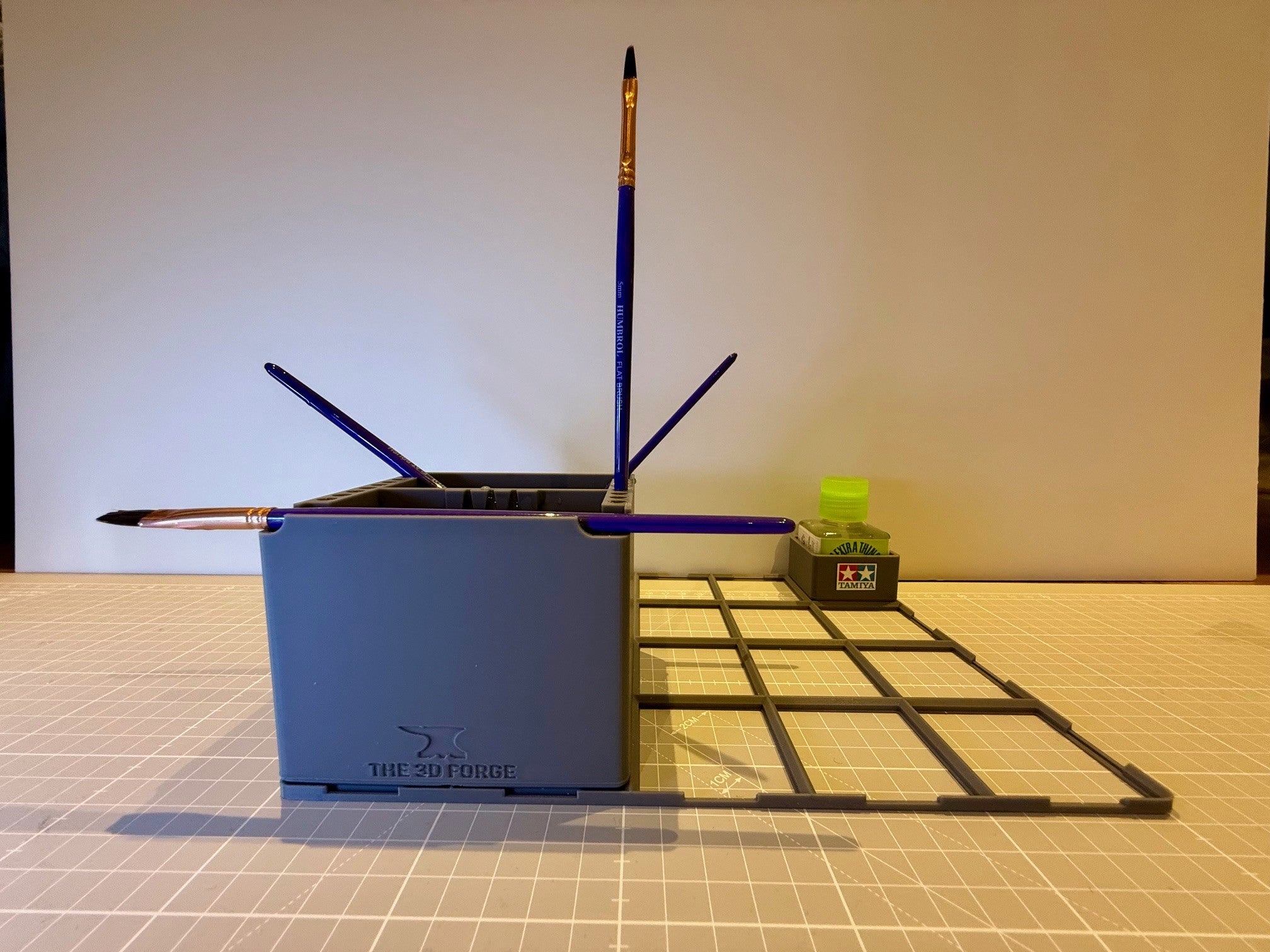 Modular Brush Wash Station Water Pot Holder Drying Stand Hobby Desk Grid System