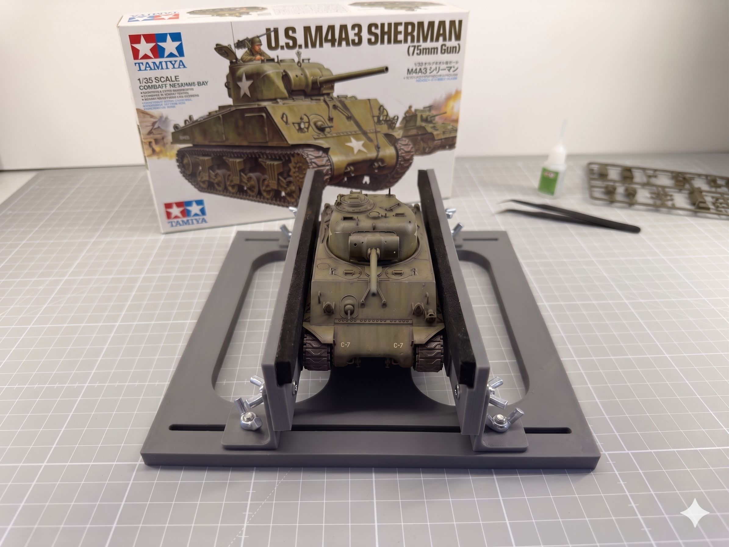 XL Adjustable Model Tank berth and track tool 1/48 1/72 1/35 by The3DForge