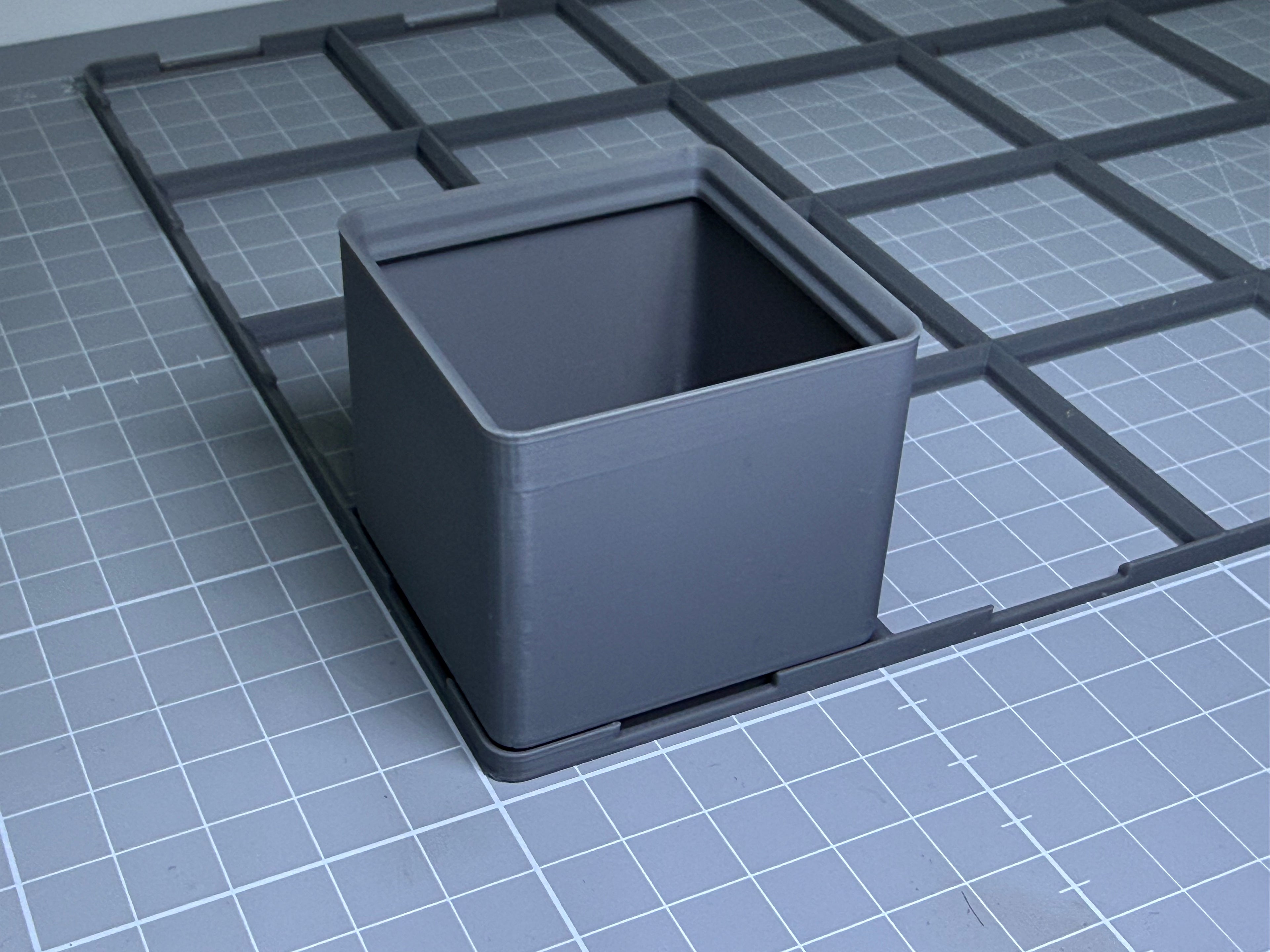 Modular Stackable Storage Bins + FREE Base Grid - Scale Model Desk Organiser