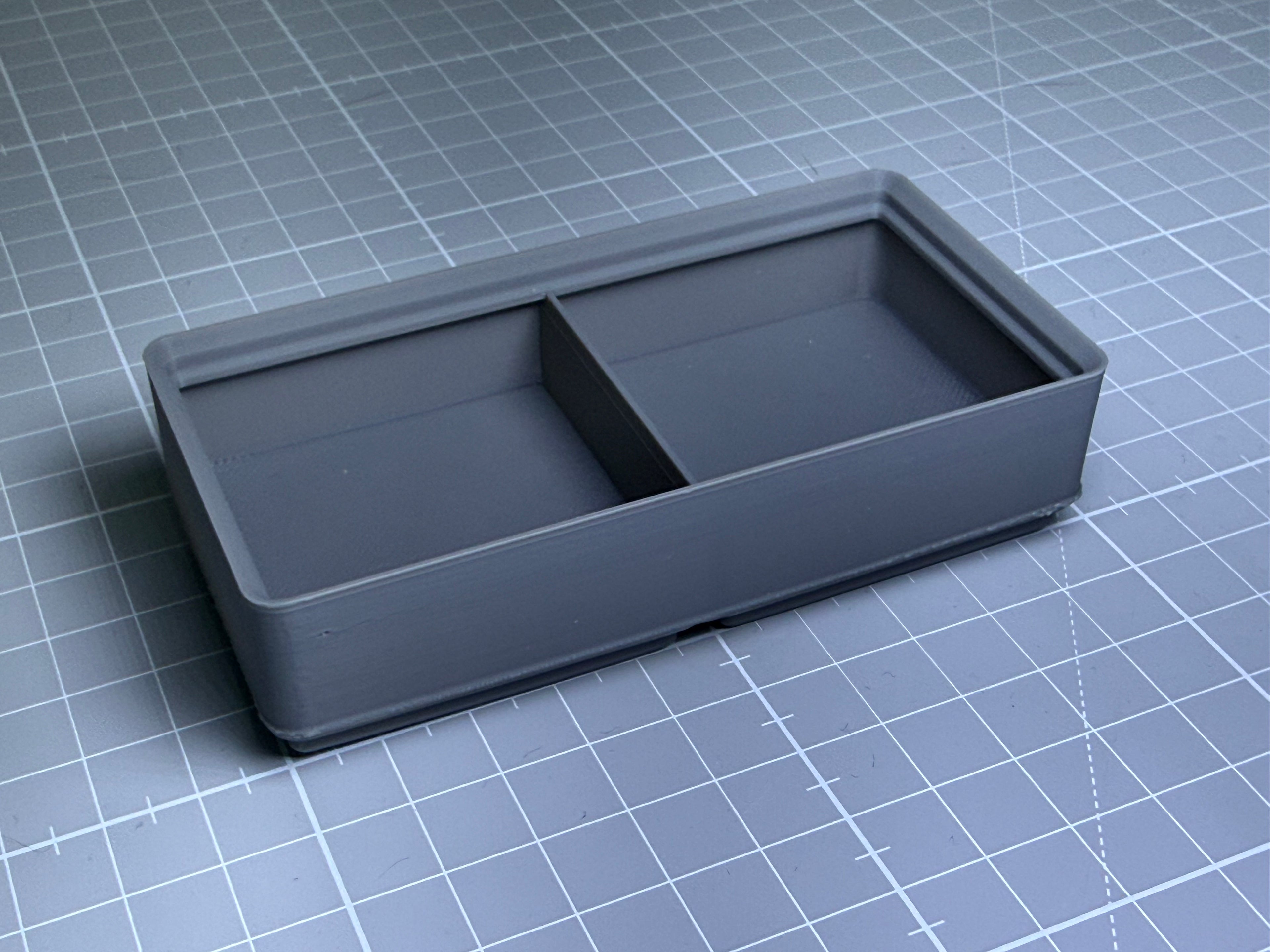 Stackable 3D Printed Bins 100x50 w/ Dividers + Base - Desk Organiser