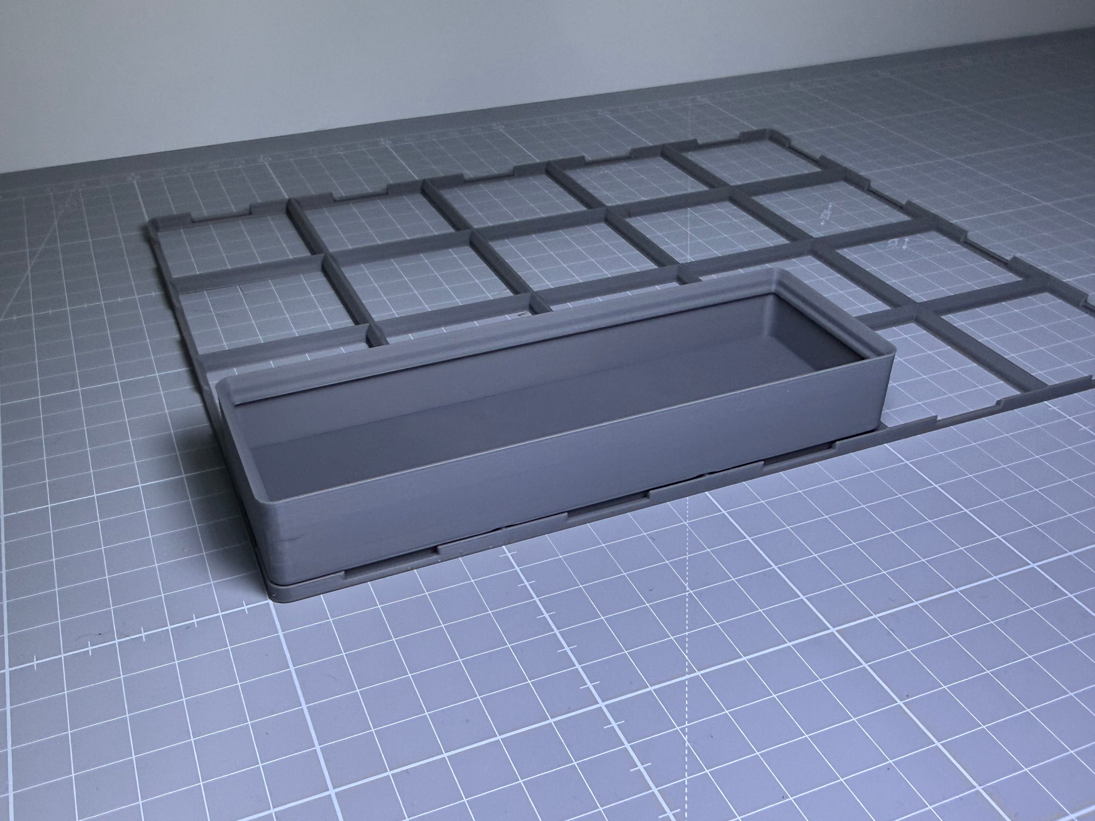 Modular Hobby Desk Organiser Starter Set 3D Printed Brush Tool Paint Grid Rack