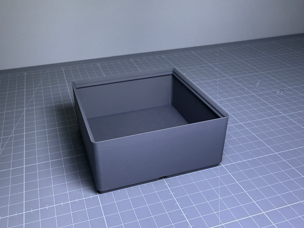 Stackable 3D Printed Bins 100x100 + FREE Base - Model Desk Organiser
