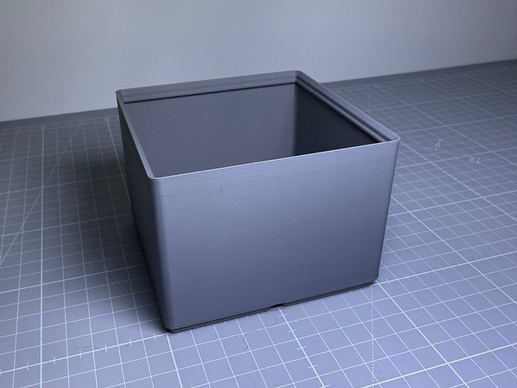 Stackable 3D Printed Bins 100x100 + FREE Base - Model Desk Organiser