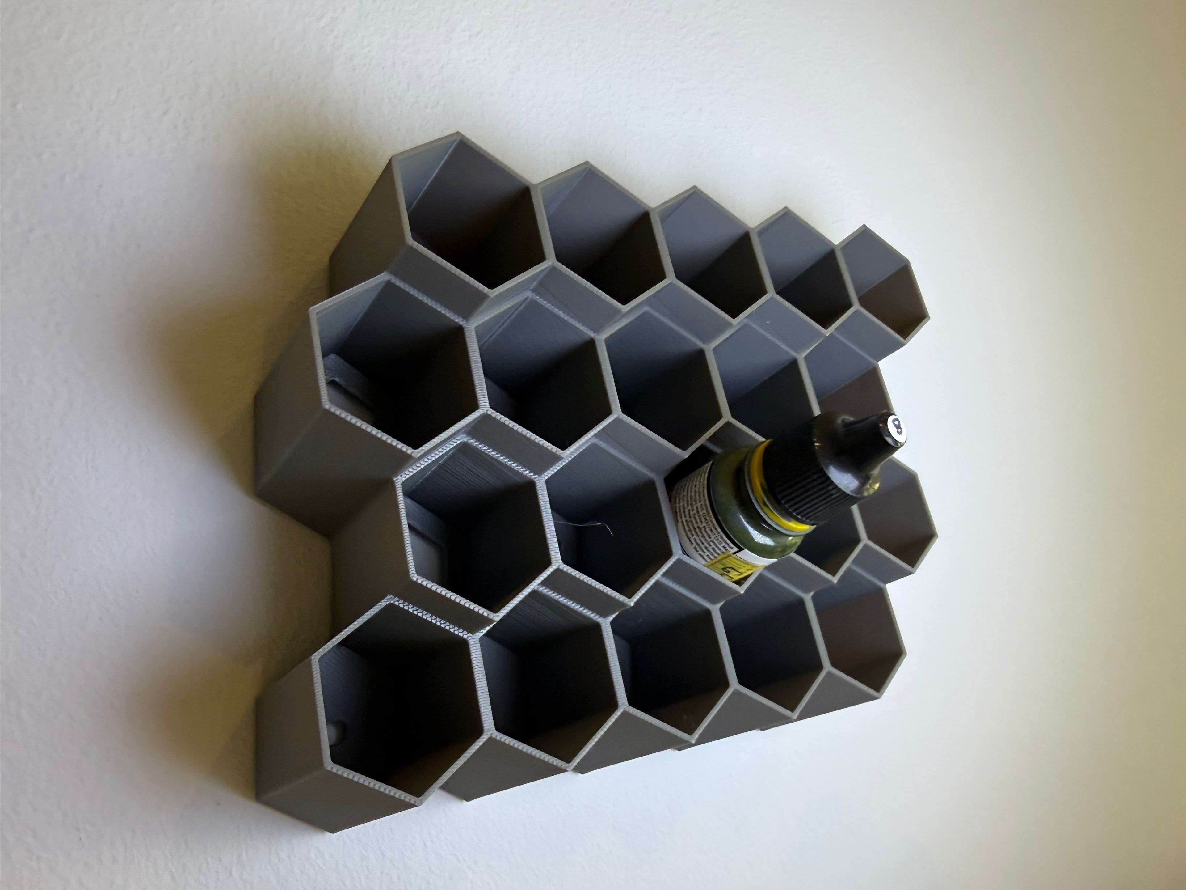 Hex Wall Paint Dropper Bottle Holder | Army Painter, Vallejo, AK and Hataka