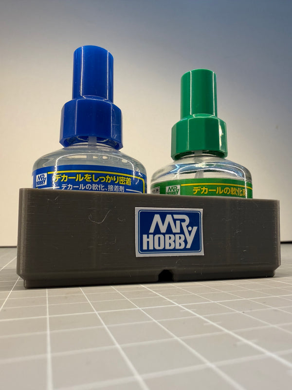 Mr. Hobby Decal Station with FREE Base | Mark Setter & Softer Bottle Holder | Modular Workbench Organiser | Scale Modelling Tools